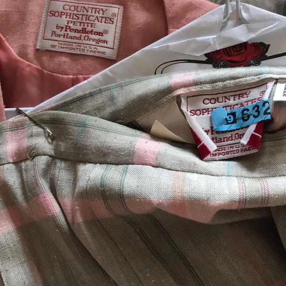 Vintage pink/gray Pendleton skirt with jacket - Picture 8 of 8